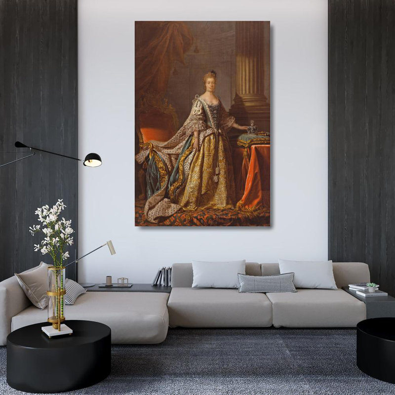 Portrait de la reine Charlotte, H 48 po x l 32 po