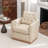 Azib 31'' Wide Genuine Leather Top Grain Leather Swivel Armchair-777011295