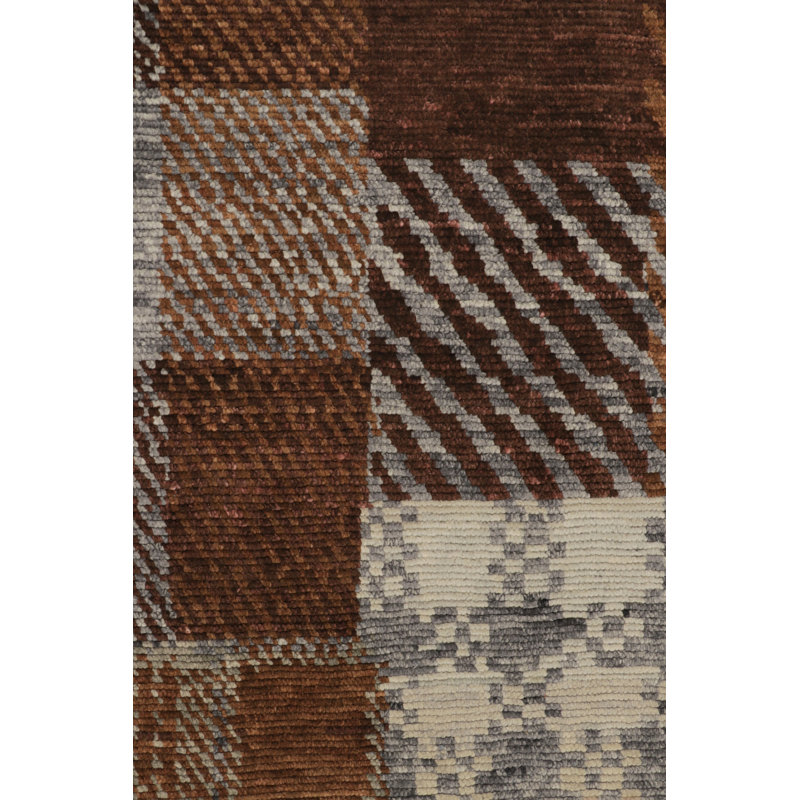 Modern One-of-a-Kind 8'2X10'1 Hand Knotted Area Rug