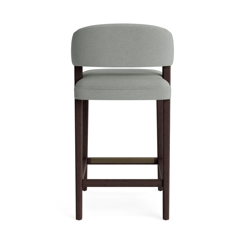 Keane Bar Stool, Performance Boucle - Mineral Green, Java, Bar Stool (30” Seat Height)