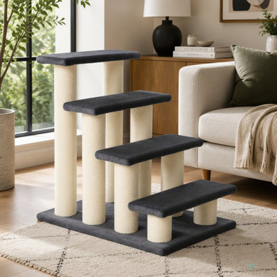 Tour pour chat à 4 niveaux, centre d'activité pour chat et poteau à griffer en sisal