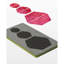 Moule à demi-hexagone 55165 de 1 po, 1 po, 1 1/2 po, 1-1 / 2 po - 2 1/4 po