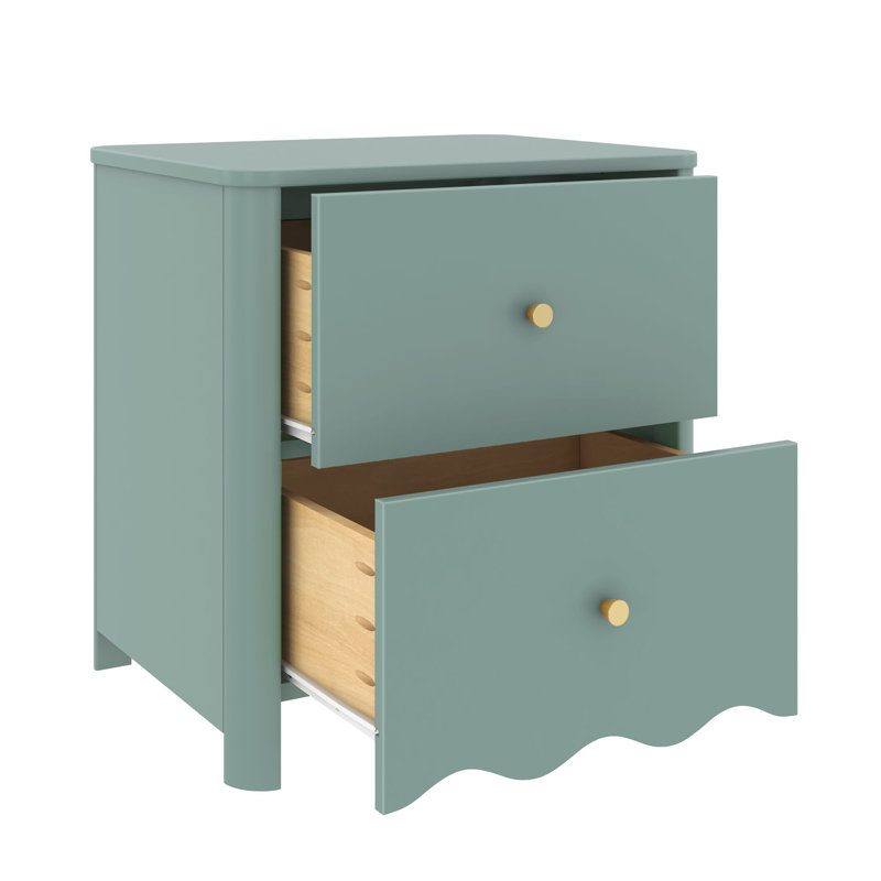 Table de chevet 2 tiroirs Setzer, Meadow Green