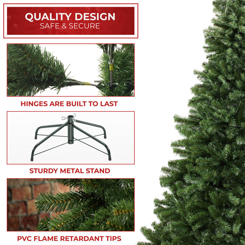 6' Green Spruce Artificial Christmas Tree with Metal Stand
