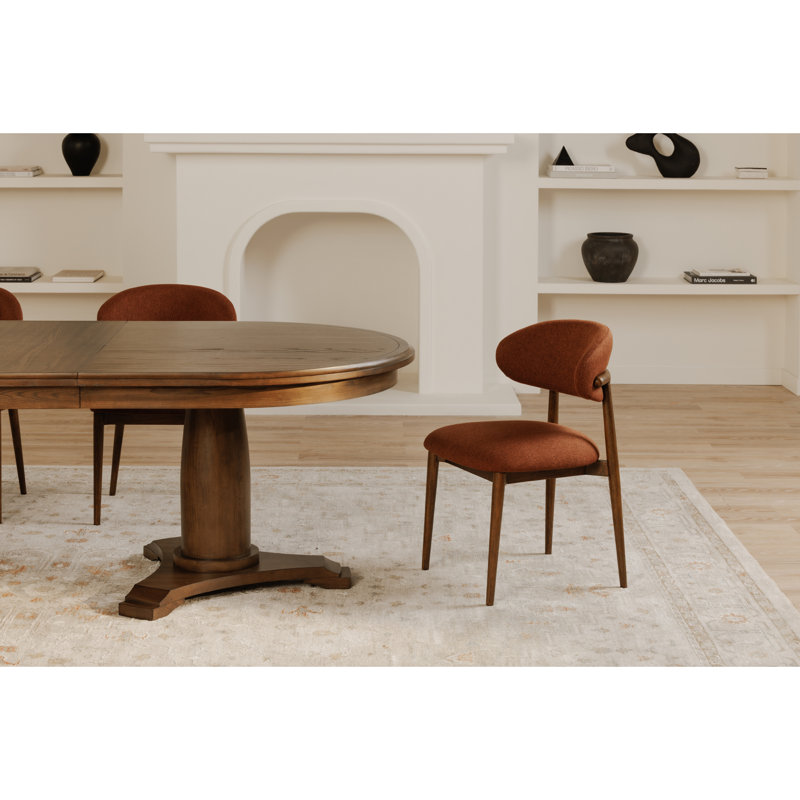 Deloris Dining Chair, Rust Performance Chenille