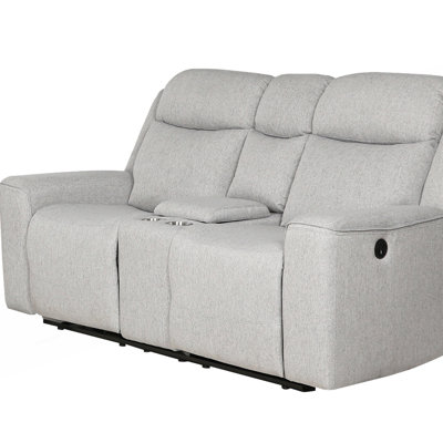 Causeuse inclinable contemporaine avec console et porte-gobelets