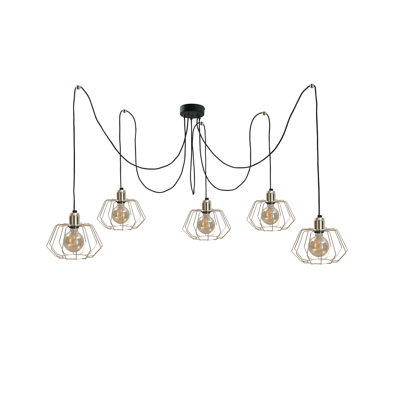 Bolanos 5 - Light Gold Geometric Pendant