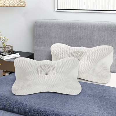 Neck Pain Relief Ergonomic Memory Foam Pillow, For Side/Back/Stomach Sleepers, Cervical Support Standard Pillow