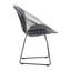 Chaise à cadre noir avec finition blanche, siège en tissu PU, procédé en fil d'acier dessiné à la main, profondeur de 33 pouces, largeur de 26 po, hauteur de 31 po, cadre de 23 lb, housse de siège et fil soudé, dans l'emballage