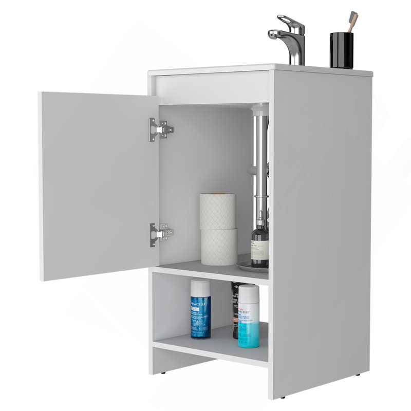 Meuble-lavabo pour salle de bain, blanc, Blanc
