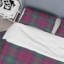 Tartan à carreaux vert et mauve - Ensemble de housse de couette abstrait - Microfibre de polyester-1650187145