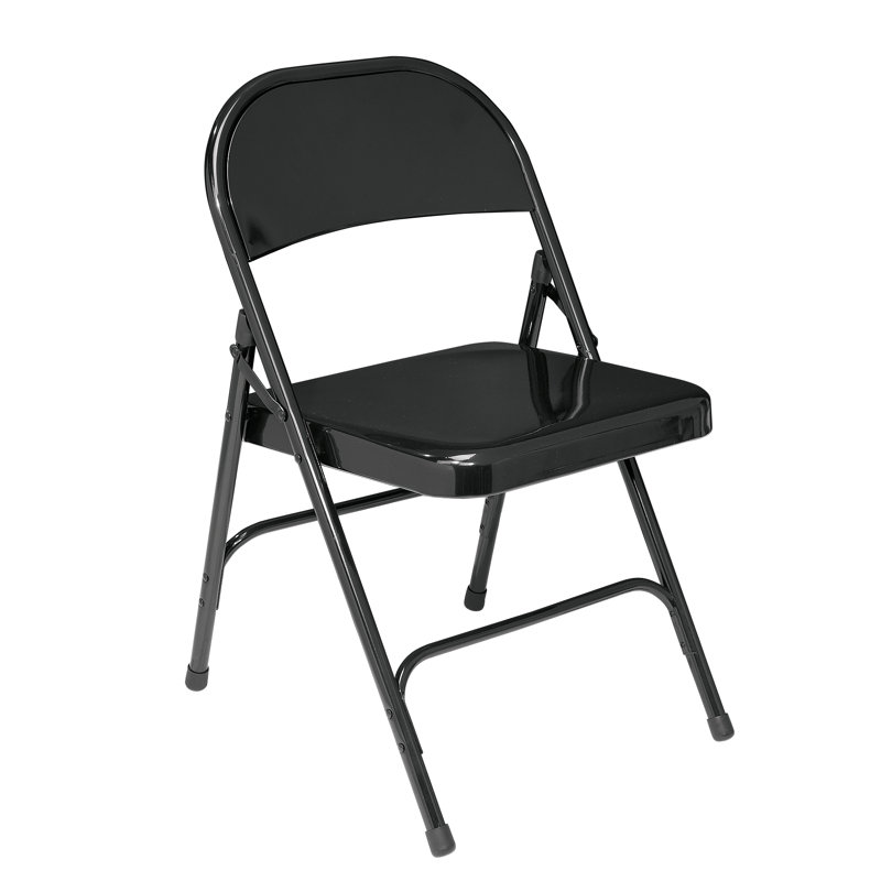 Chaise pliante en métal 50 Series, Noir
