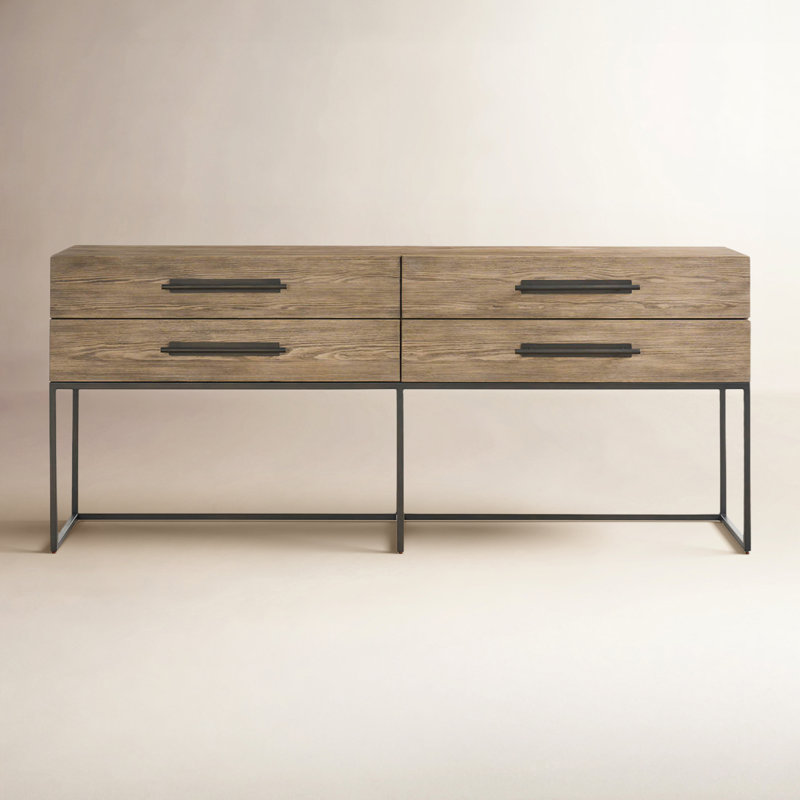 Dwell 76'' W Solid Wood Console Table, Brown