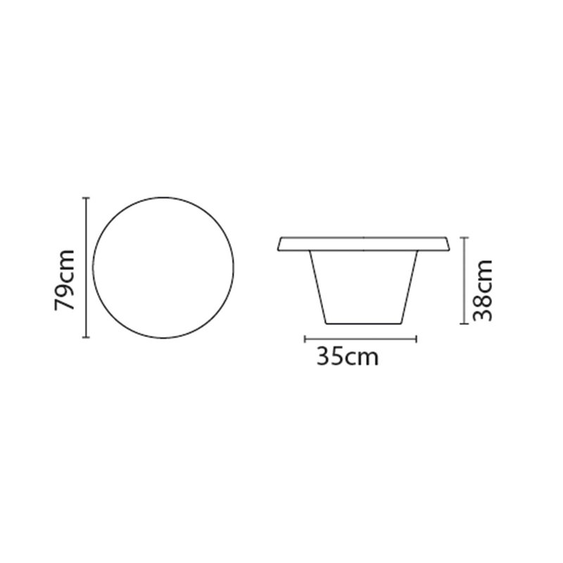 Tramontina Cona Polyethylene Coffee Table, Grey