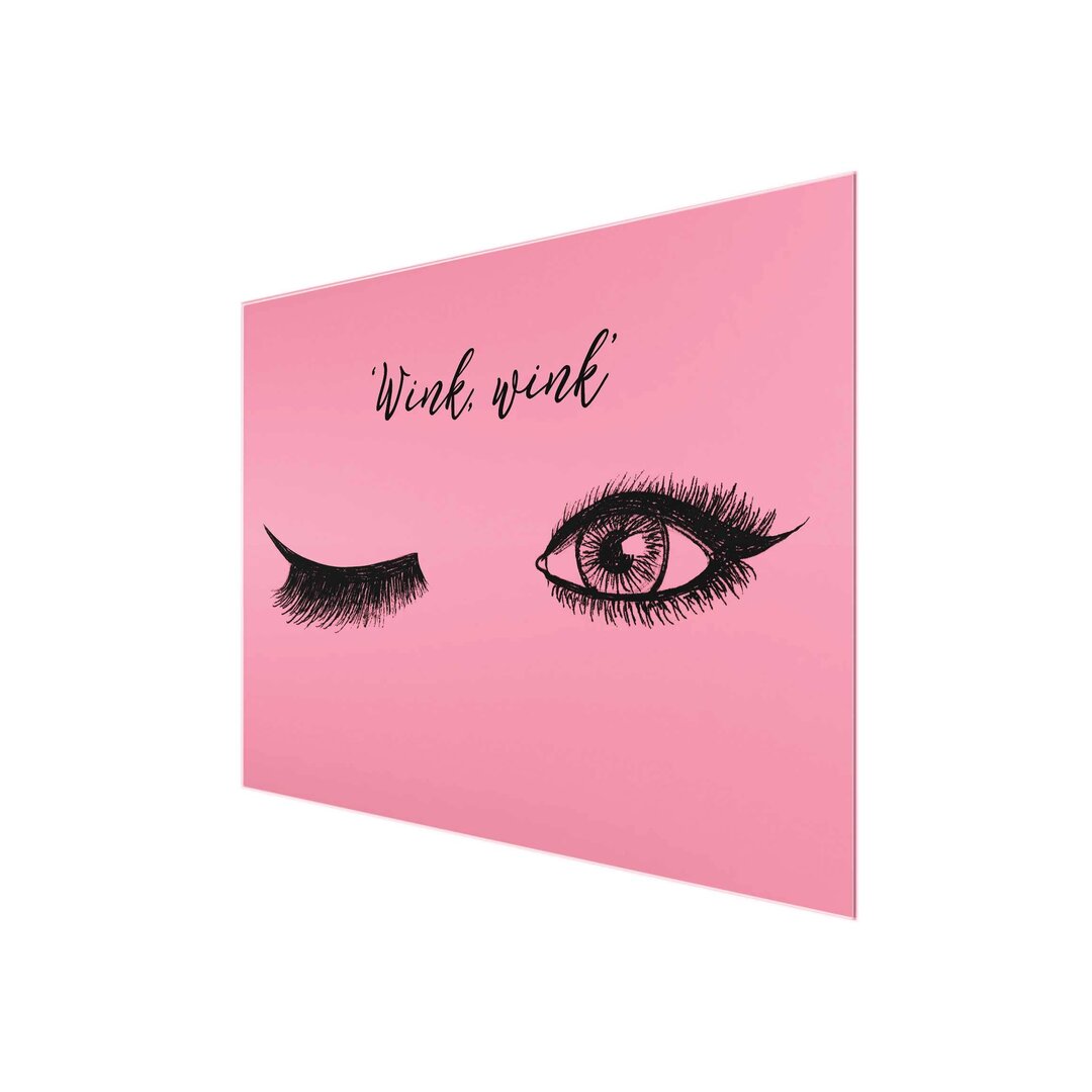 Glasbild Eyelash Chat Wink