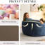 Pouf ultra-confortable avec rembourrage et housse ajustables, pour balcon, en flanelle bleue, profondeur de 106 cm, ergonomique pour la lecture et les jeux, 15,8 kg