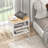 Ebern Designs Home Nightstand 3-tier Storage Table With Open Shelf Heavy-duty Metal Frame-569278016