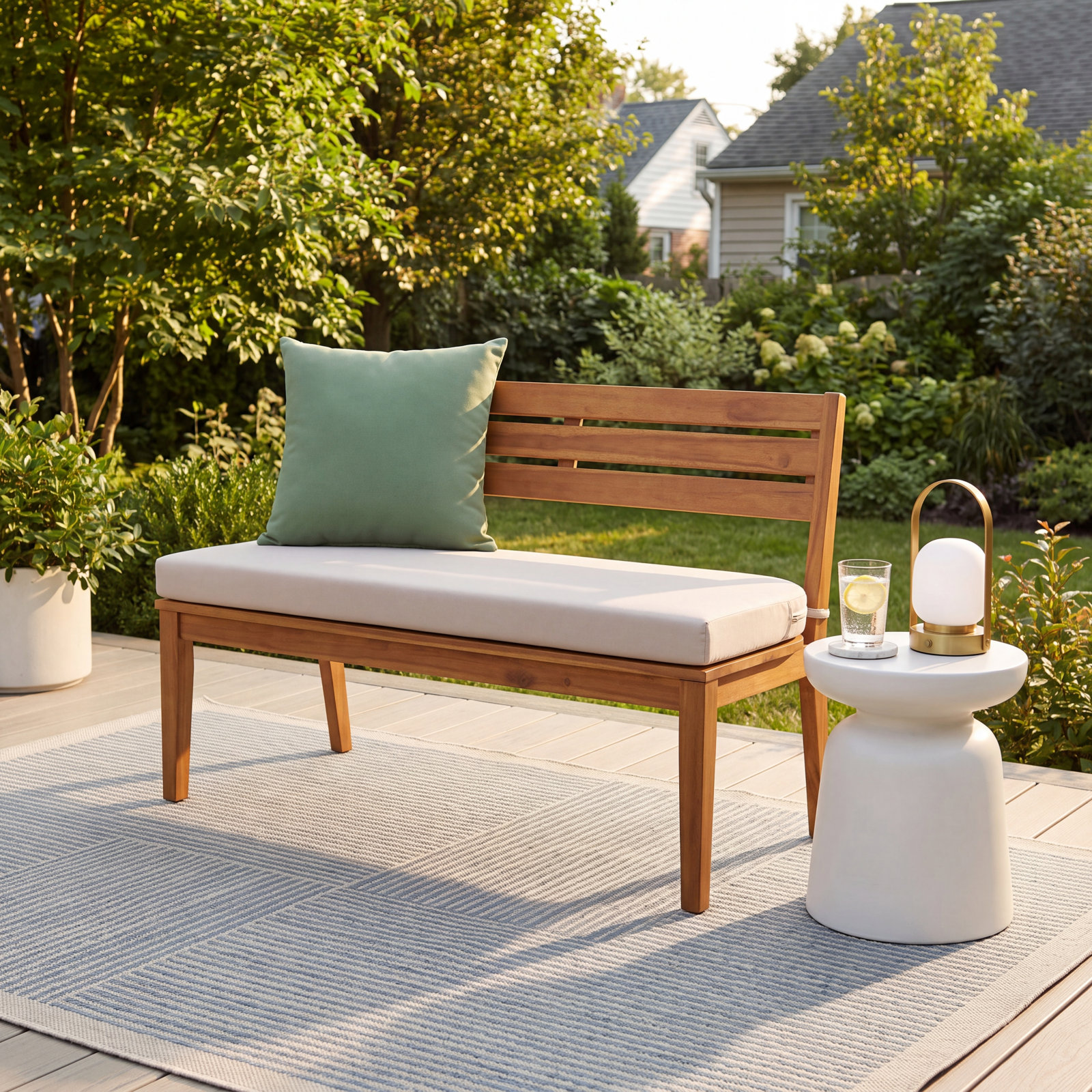 Outdoor Cushion, 48" W x 18" D, Mushroom