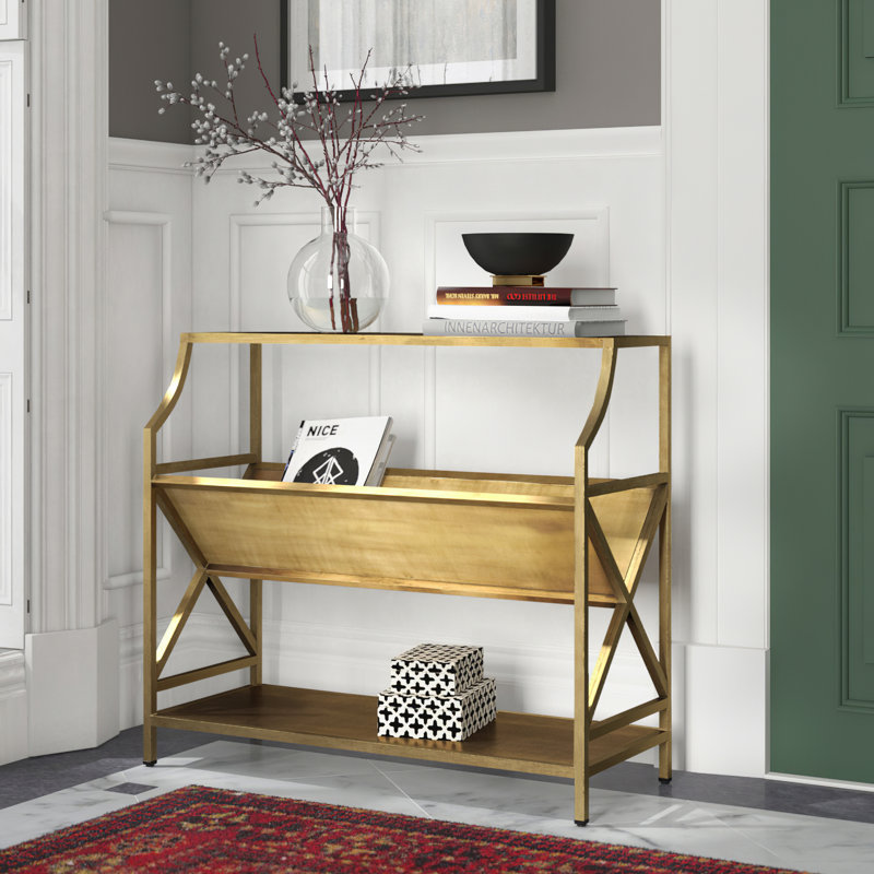 81.3cm H x 91.4cm W Iron Etagere Bookcase