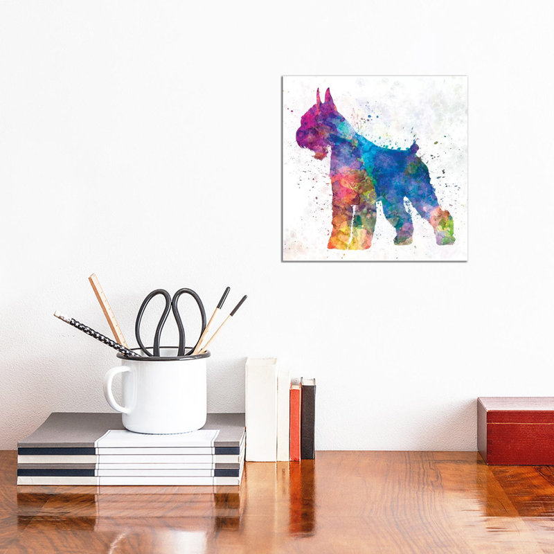 Schnauzer géant I par Paul Rommer - peinture sur toile tendue, H 12 po x l 12 po x P 0,75 po