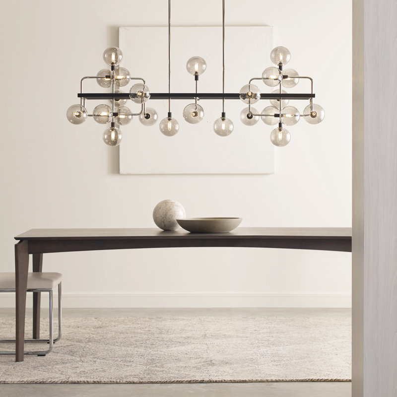 Viaggio 25 - Light Chandelier, Yes, Smoke, Polished Nickel
