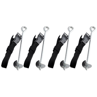 Trousse d'ancrage en acier, piquets d'ancrage de trampoline, piquet de terre robuste en acier galvanisé