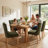 Green Upholstered Dining Chairs Set Of 2 Tufted Backrest Solid Wood Legs Modern Classic Design For Kitchen Dining Room Living Room-126592381