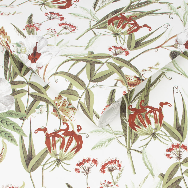 Piqua Floral Vinyl Wallpaper Roll