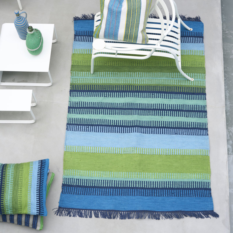 Muturi Cobalt Outdoor Rug, Rectangle 3'11" x 5'11"