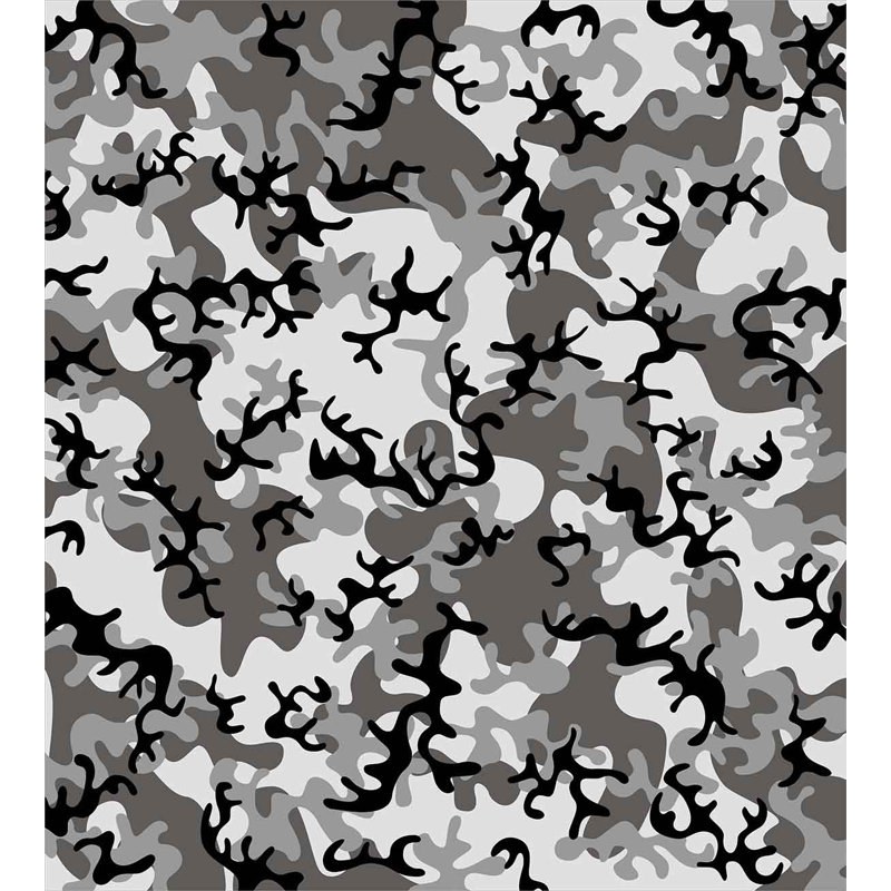 Camo Modern & Contemporary Polyester Camouflage Duvet Cover, Twin