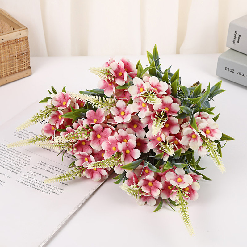 10 fleurs artificielles 10PCS, bouquets artificiels à longue tige, pétales de soie, décorations de mariage, artisanat de bricolage, centres de table de salle à manger, décoration intérieure