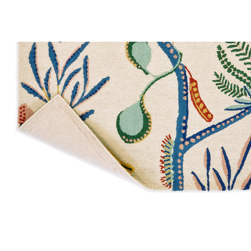 Ethereal Wool Floral Indoor Rug, Rectangle 3'11" x 5'11"