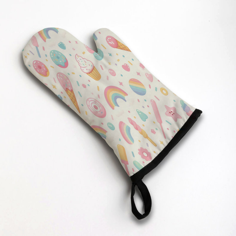 Bright Sprinkle Splash Oven Mitt Cotton Twill