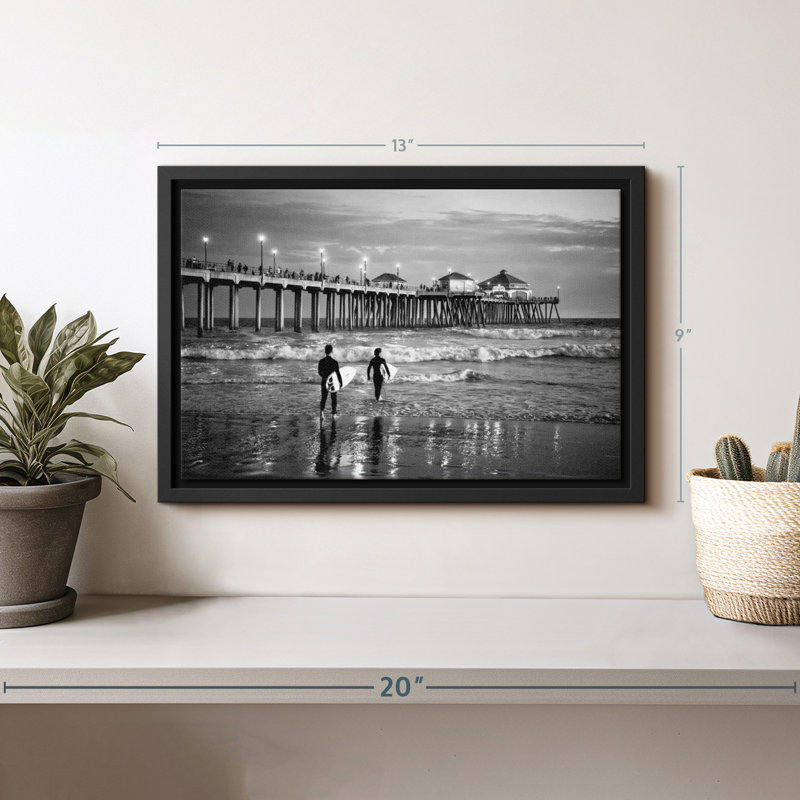 «Huntington Beach Surf City Wall Art», H 9 po x l 13 po