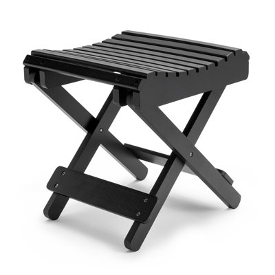 Sorbus Bamboo Folding Step Stool Bench, Black