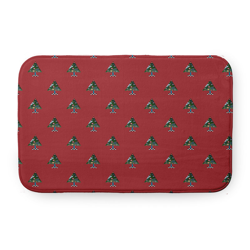 Napperon Crazy Christmas, Rouge foncé