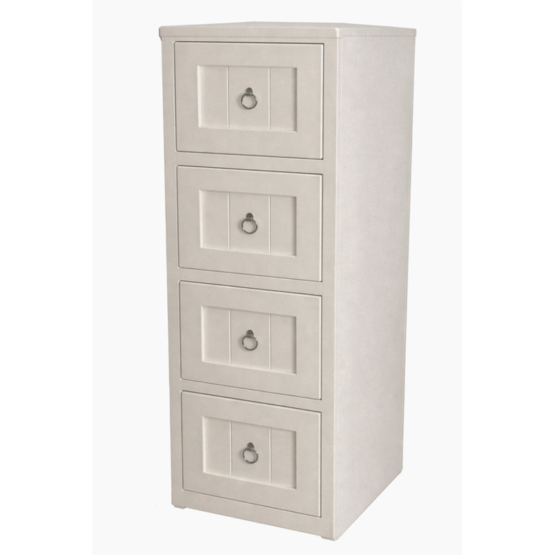 Raina 4 - Drawer Solid Wood File Cabinet, Soft White