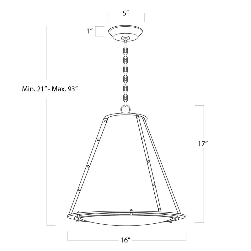 1 - Light Chandelier, White