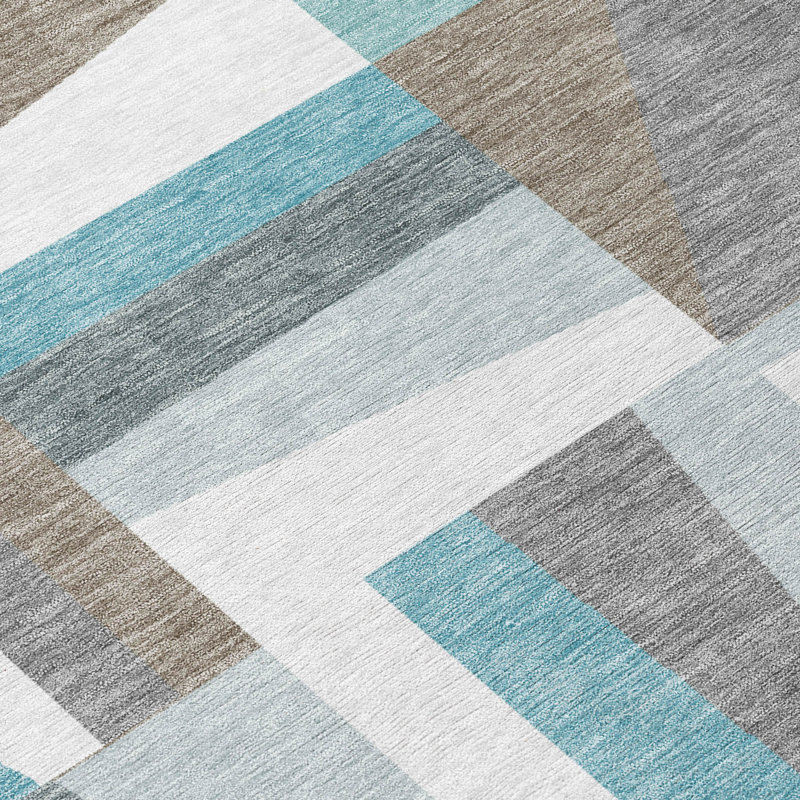 Machine Washable Indoor/Outdoor Chantille ACN2327 Geometric Rug, Rectangle 10' x 14'