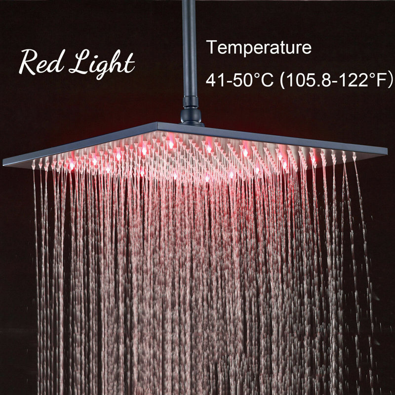 Robinet de douche 12 po, Noir mat