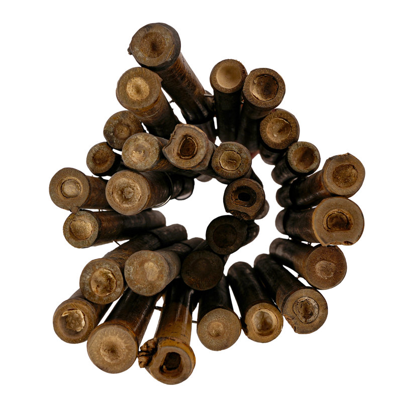 0.65ft * 2ft Natural Black Bamboo Border Edging