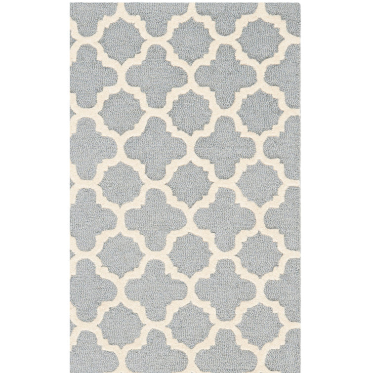 Tapis argent / ivoire Cannen Ilion