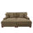 Oversized Upholstered Camel Corduroy Sleeper Sofa Bed Lounge sofa with Armrests & Throw Pillows-472867816