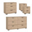 Andri 2-Piece Bedroom Set - 6 Drawer Double Dresser And Chest, Jackson Hickory-705581706-705581709