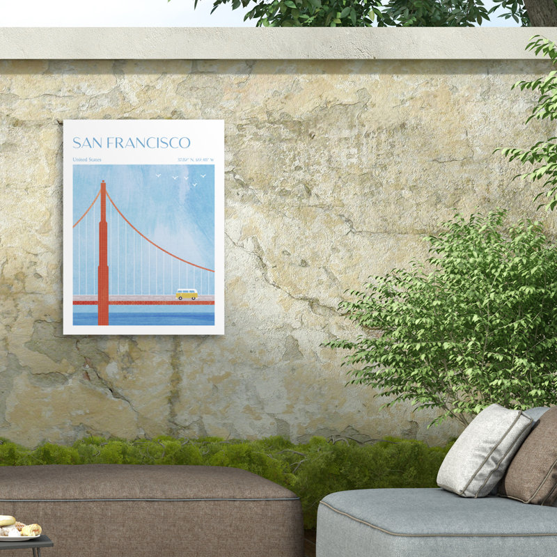 Bolologic San Francisco, pont du Golden Gate sur toile, H 47 po x l 35 po