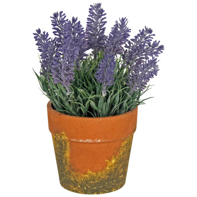 22cm Faux Lavender Plant in Pot