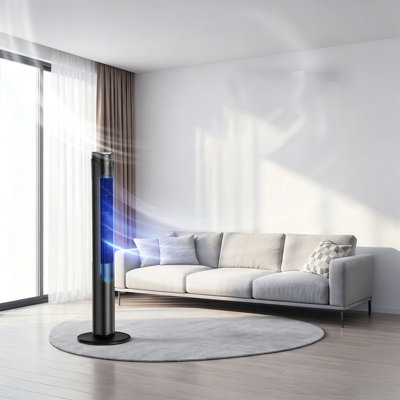 41" Tower Fan, Wide Oscillating Fans with 3 Speeds, 3 Modes, 26 ft/s High Velocity, LED Display with Remote, 12H Timer, for Home,Living Room,Office