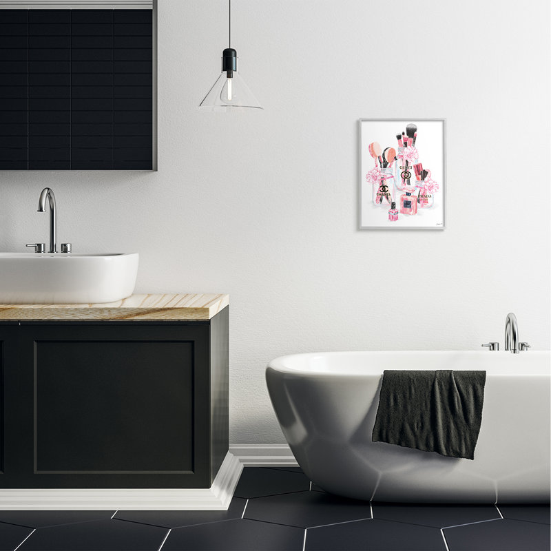 Accessoires de mode glamour en pots, H 20 po x l 16 po, Estampe numérique Farmhouse