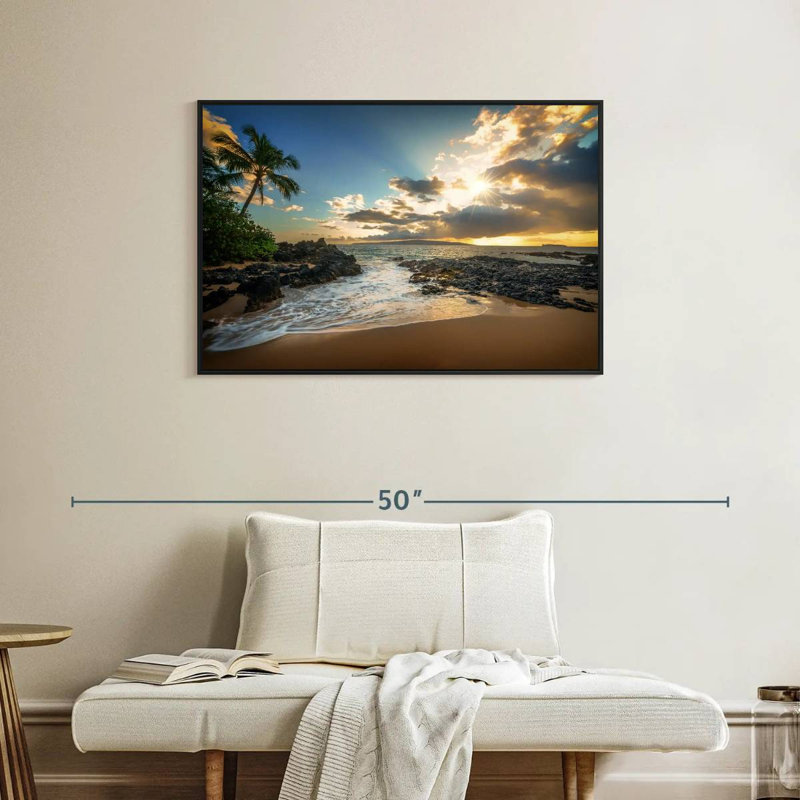 Gillard Makena Cove, ciel coucher de soleil, H 25 po x l 37 po