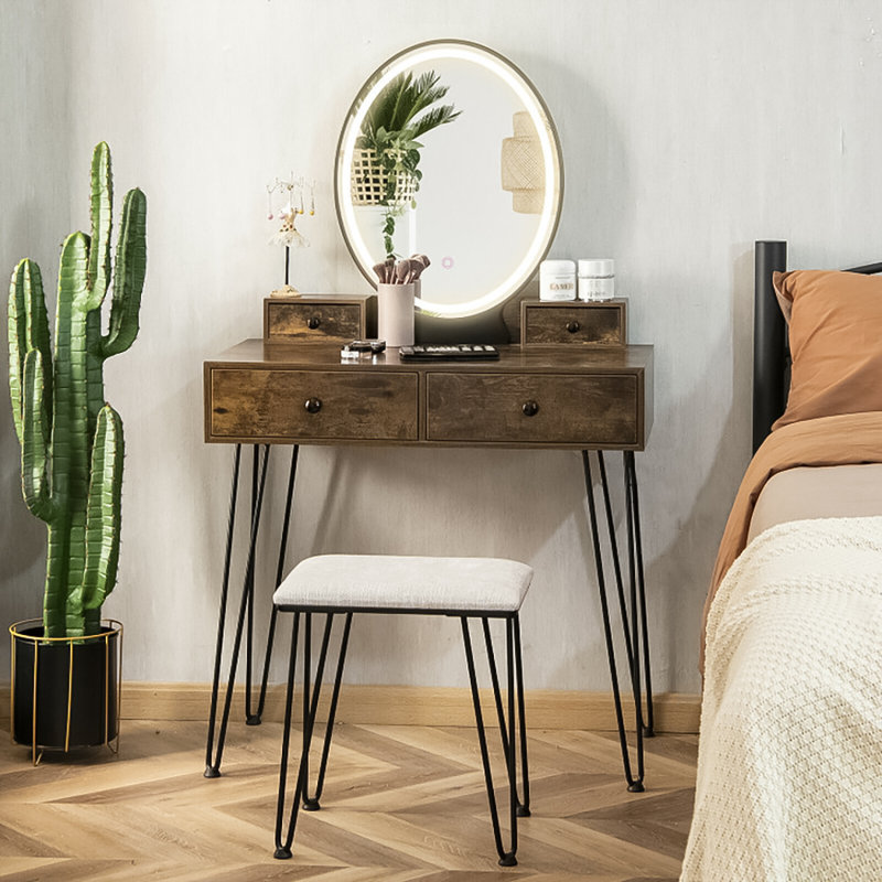 Portuna Vanity, Brown/Black